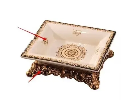 Handmade Art wzór siatki ceramiczna popielniczka cygarowa ładny luksusowy uchwyt na popielniczkę cygara stół domowy akcesoria biurowe wystrój prezenty 210902