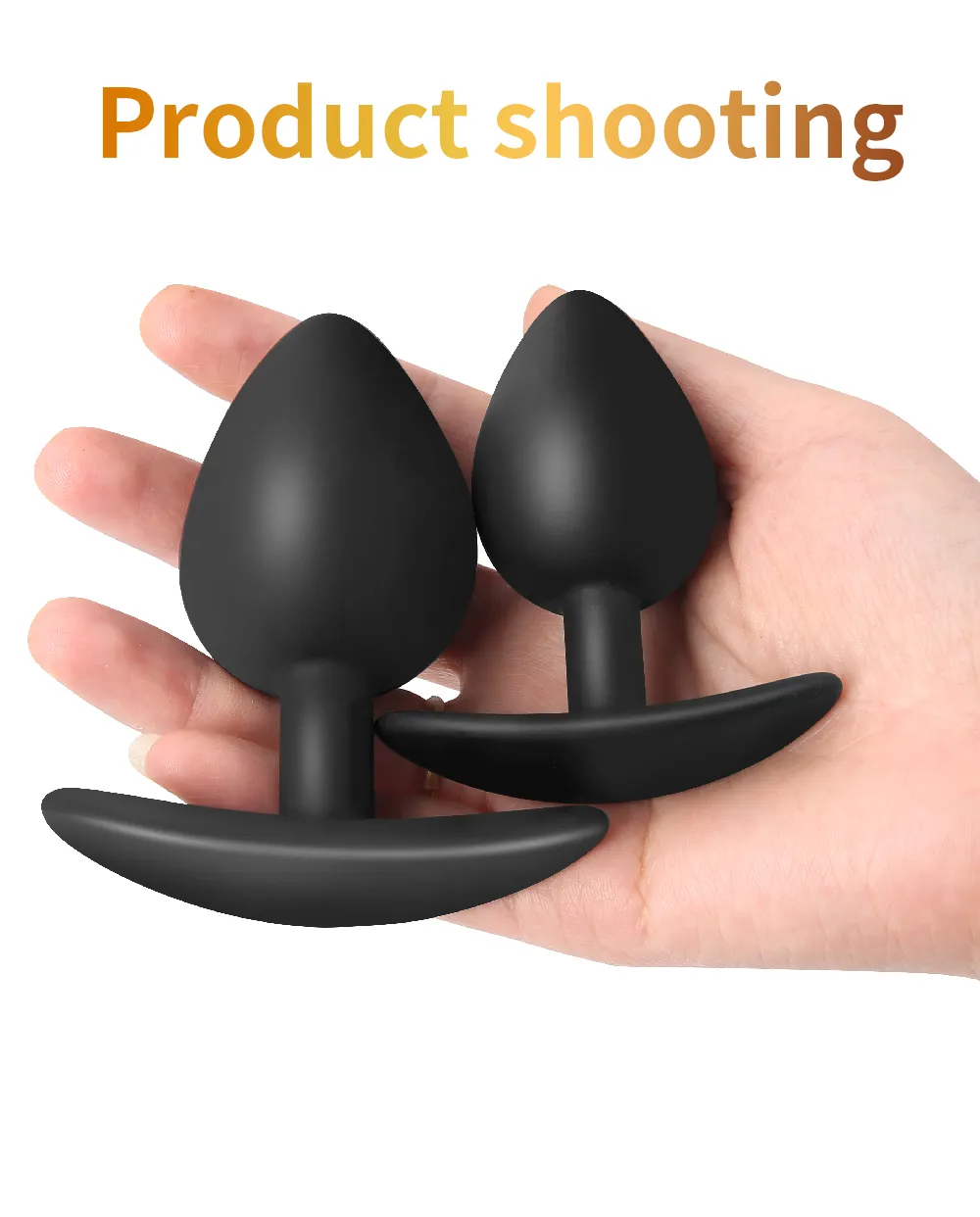 Plugue anal de silicone para usar com coração Dildo Butt Plug com bola de metal Vagina Ânus Masturbador Massagem Ponto G Bdsm Brinquedo sexual