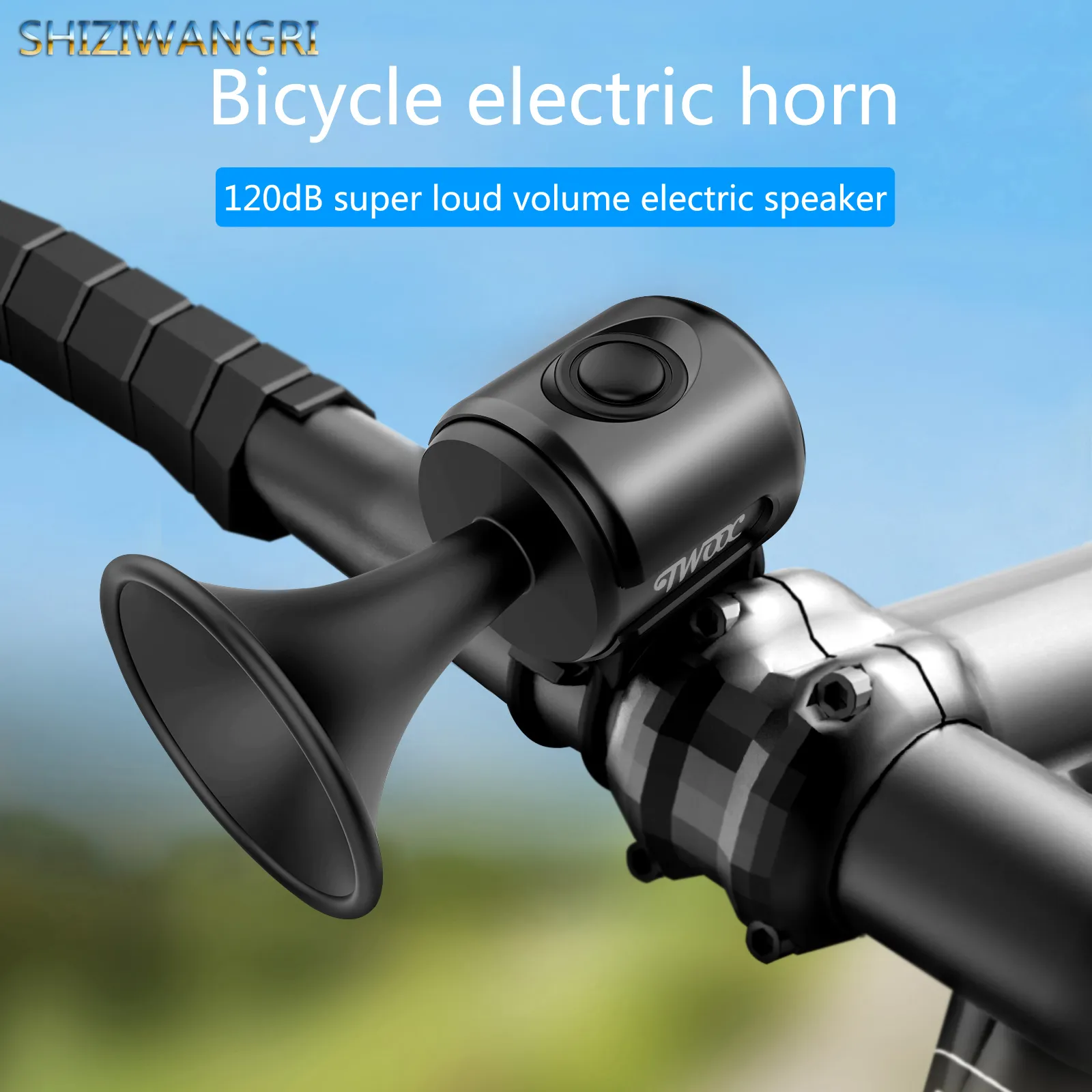 Cykelhorn Cykel Electronic Houd Horn Bicycle 120 DB VARNING Säkerhet Elektrisk klocka Bike Siren Bicycle Trearbar Alarm Ring Bike Tillbehör 230614