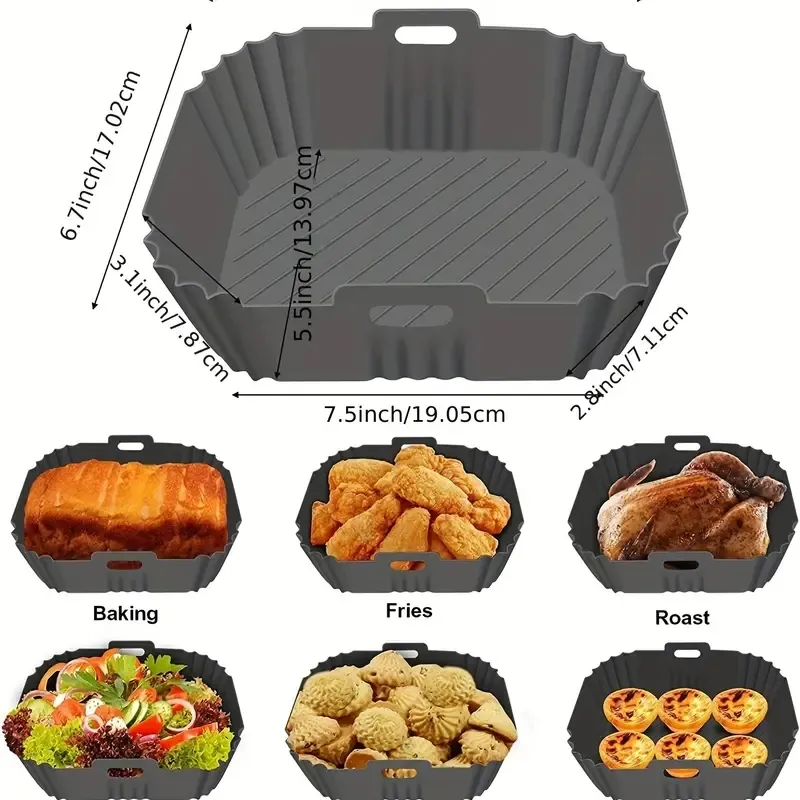 Silicone Frigidaire Air Fryer Liners For Ninja Dual, Reusable Accessories  Set Of 2 For COSORI AF300UK AF400UK & Tower T17088 From Ancheer, $4.77
