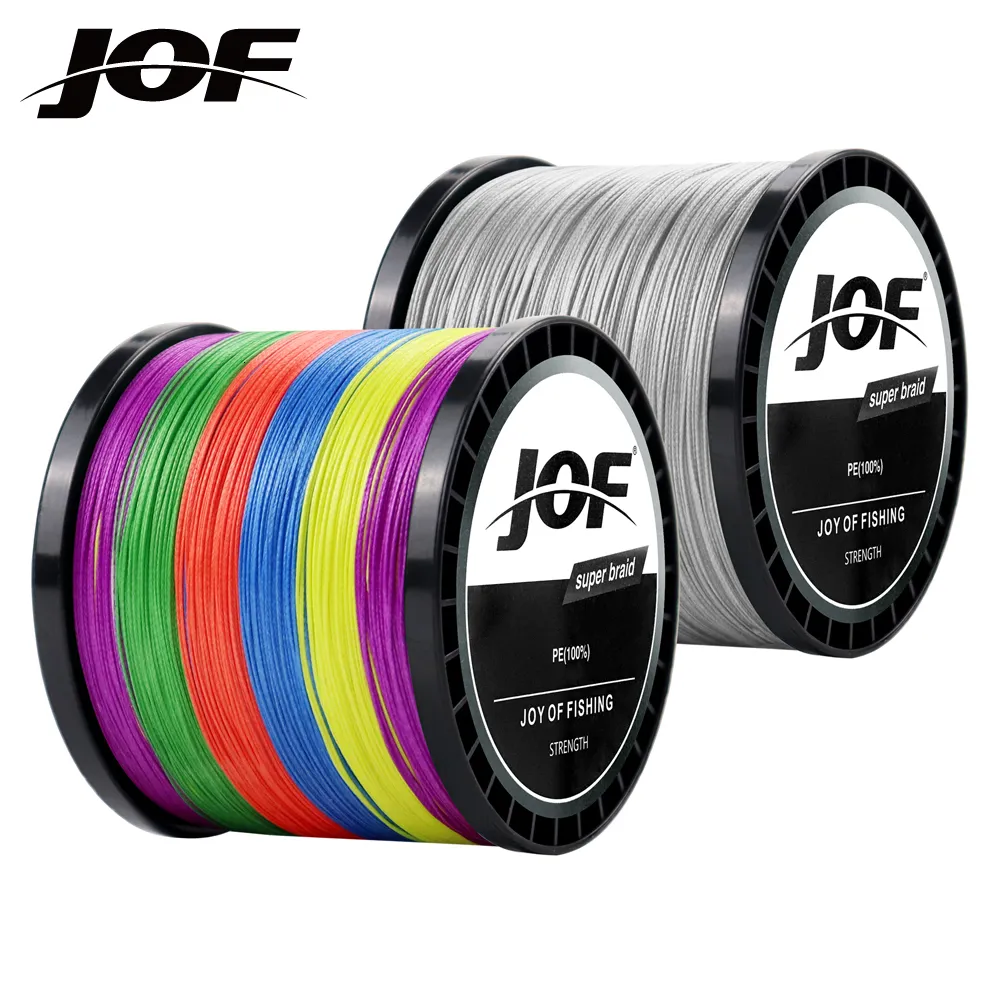 Linha Trançada JOF 8 Fios 1000M 500M 300M X8 Linha de Pesca Trançada PE Mar Pesca em Água Salgada Tece Poder Super Forte 22-88LB 230614