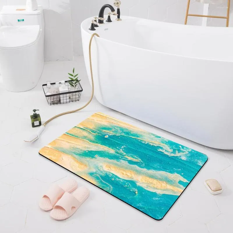 Carpets Bathroom Absorbent Anti-Slip Foot Mat Entrance Doormat Shower Room Bathtub Rug Bath Toilet Floor Home Decoration Kitchen Carpet