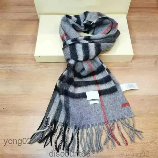 Winter 100% Cashmere Designer Scarf High-grade Soft Thick Fashion Mens Womens Luxury Scarves Neutral Classic Plaid Large Capea4f8F8DW