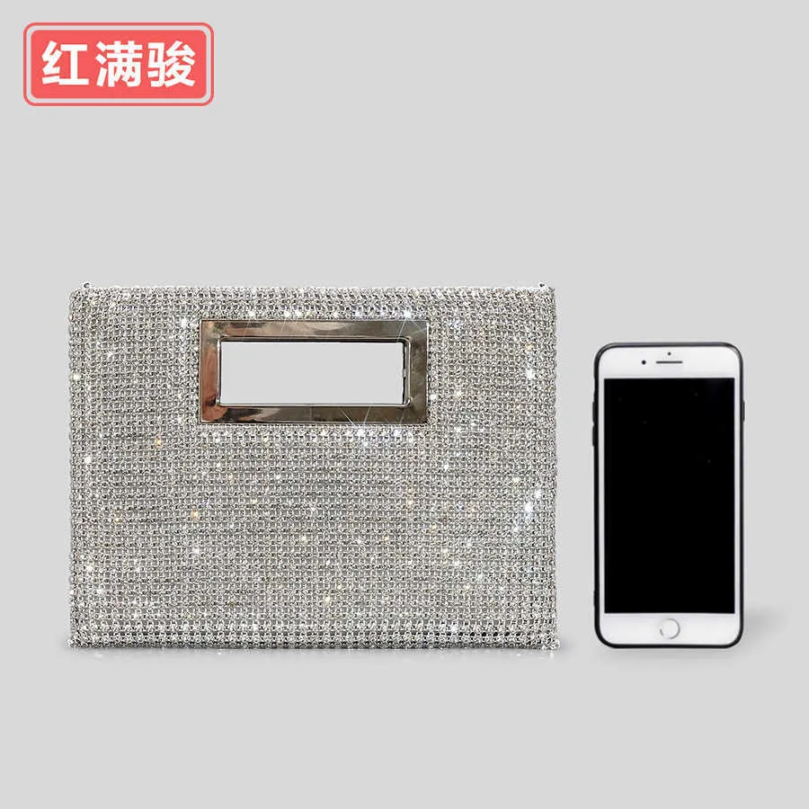 A mesma bolsa de mão de strass incrustada com diamante para mulheres sofisticadas Saco de jantar Bling, design de nicho, bolsa tiracolo de um ombro 230615