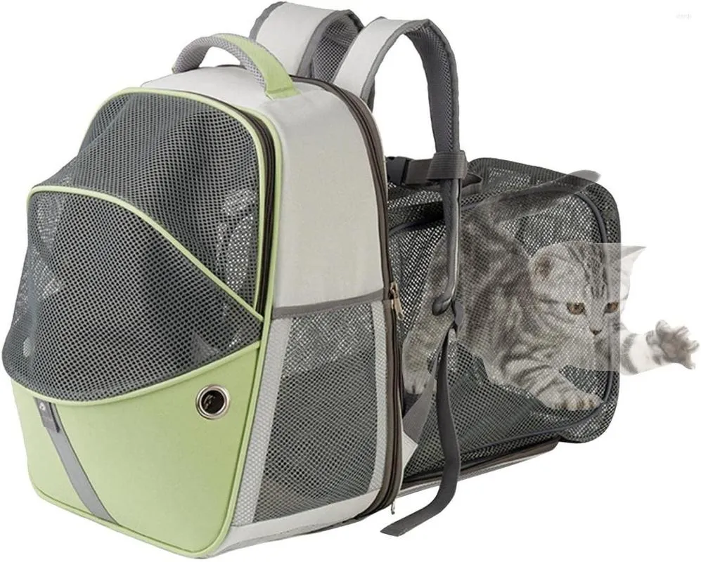 Dog Car Seat Covers Cat Backpack Expandable | Mesh Travel Collision Color Bag For Hiking Hold Pets With Transpare