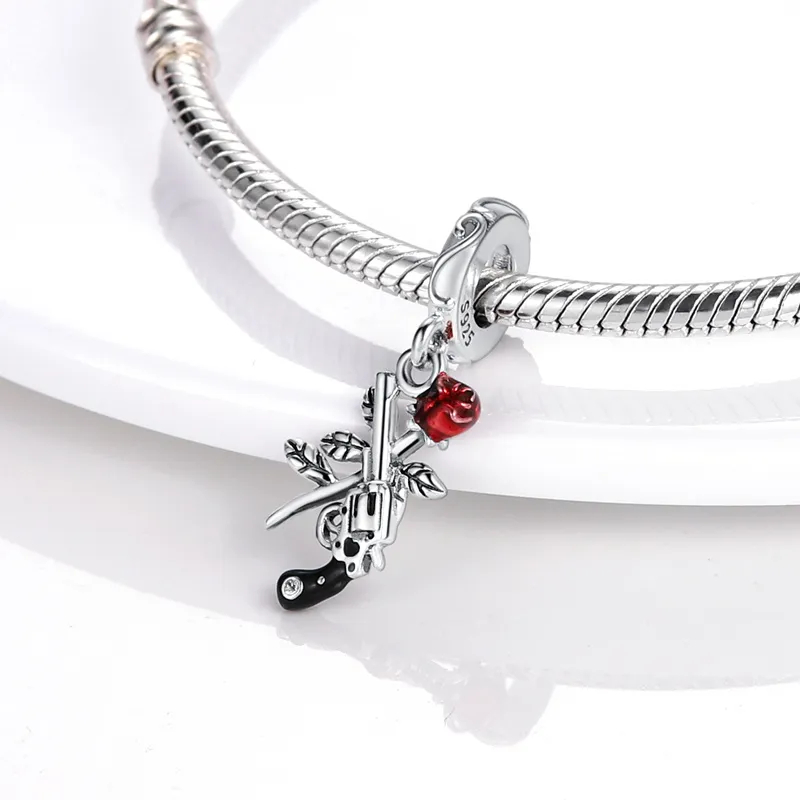 925 silver Fit Pandora Original charms DIY Pendant women Bracelets beads Color Cartoon Anime Character Pet Charms Women