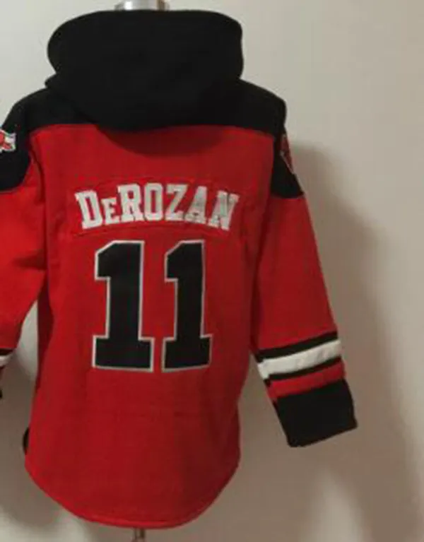 Chicago # 11 DeMar DeRozan Fans Tops Sweat à capuche Pull de basket-ball américain