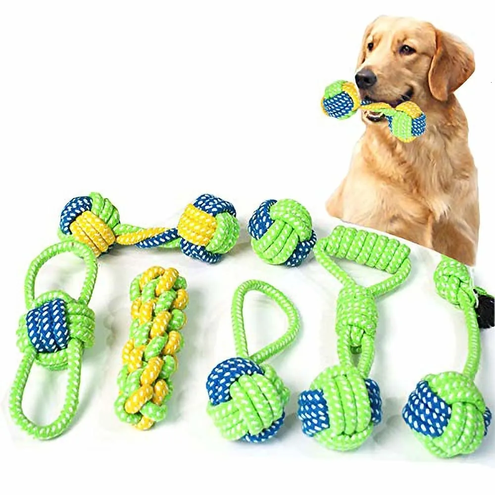 Chien mâcher corde noeud jouets lavable résistant aux morsures corde chien jouet pour petits chiens nettoyage dents molaire jouet animal interactif accessoires