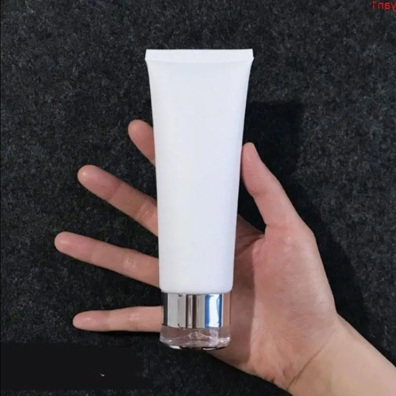 300x 100g empty frosted white plastic soft tube for cosmetics packaging,100ml sample container bottles ,cream cosmetic containerhigh qt Henf