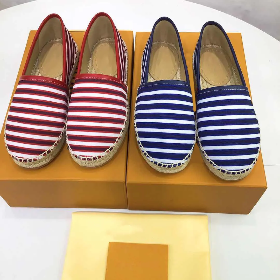 Espadrilles designer sko lyx sneaker kvinna casual sko canvas äkta läder loafers klassisk cirkel logotyp platt espadrilles