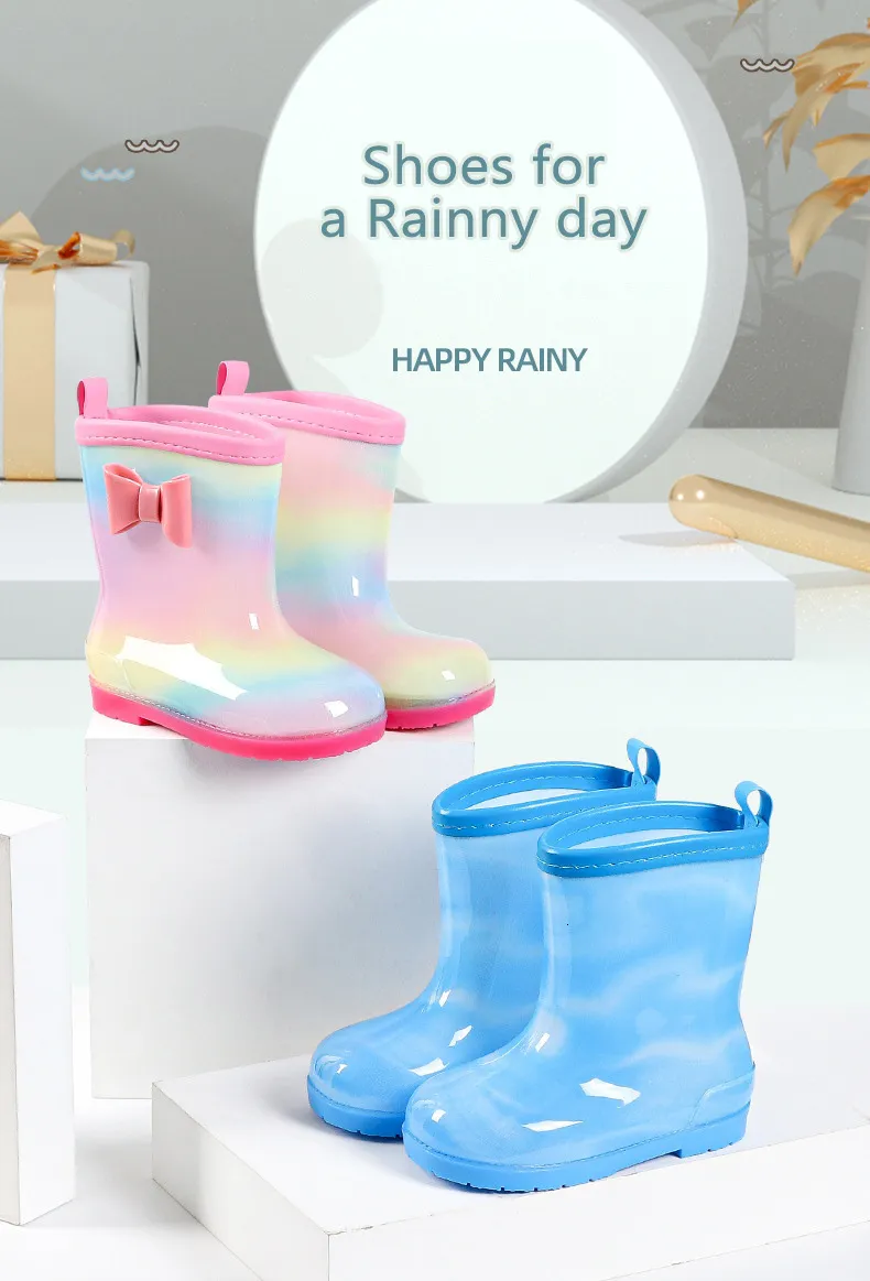 Rainbow rain boots toddler hot sale