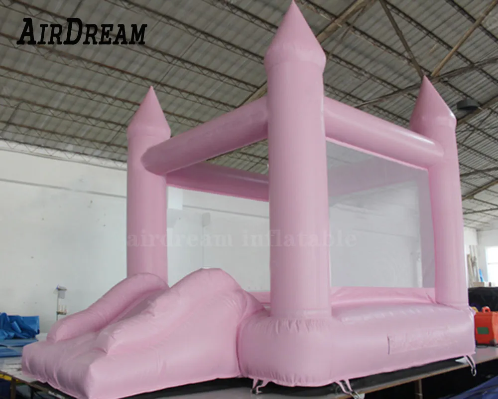 10x10ft Kids pink bounce house white Bouncy Inflatable Wedding Bouncer Jumping Adult Bouncer Castle for Party with blower free ship