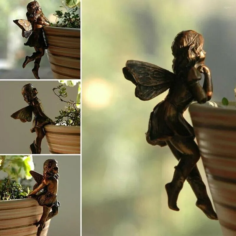 Tuin Decoraties Fairy Combinatie 8.5CM Cup Bloempot Decoratie Sculptuur Opknoping Oppotten Hanger Voor Cup|Pot|Tuin