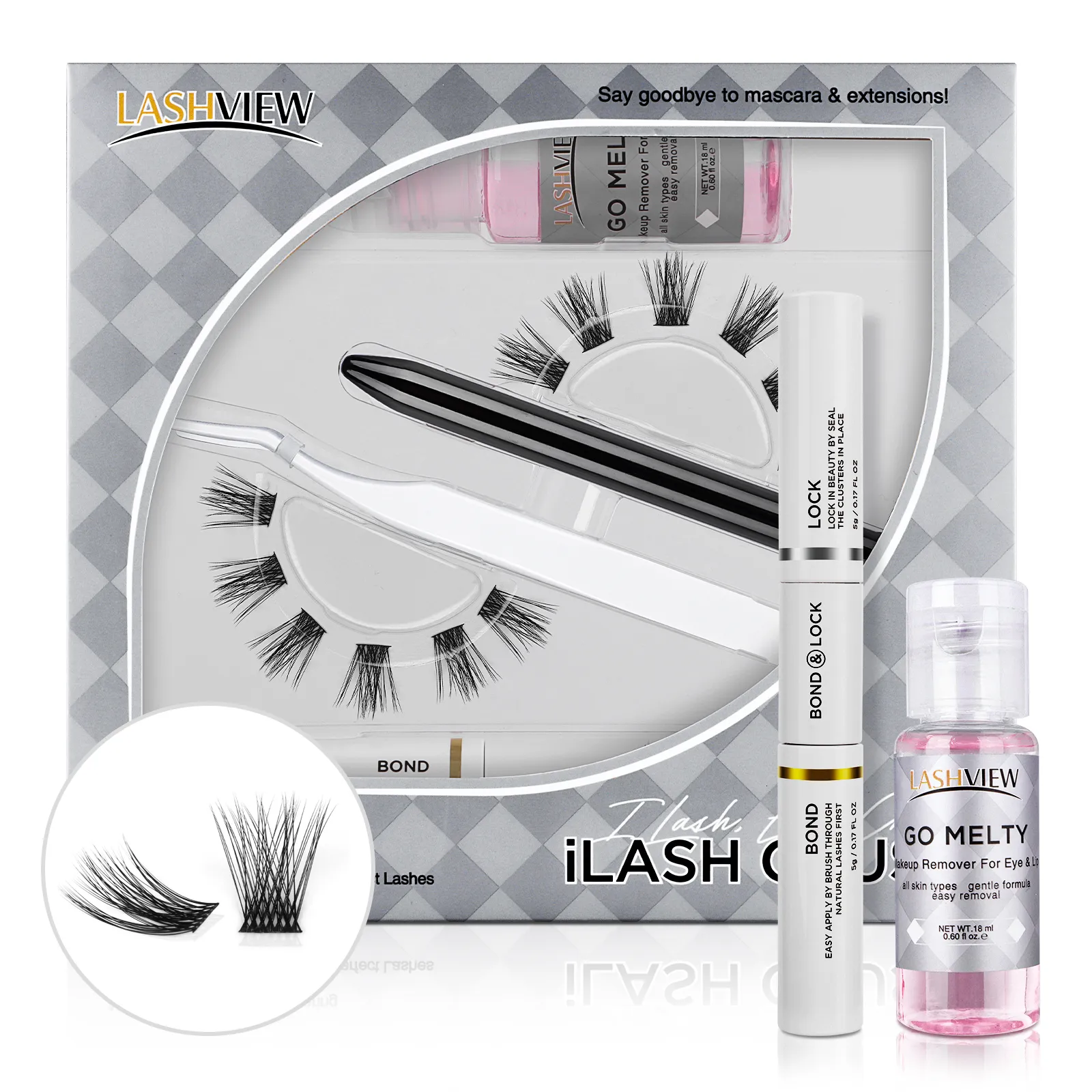 Makeup Tools DIY Eyelash Extension Kit med 3D Volume Superfine Band Lash Cluster Natural Soft Individual Lashes Coating Lim Remover 230614