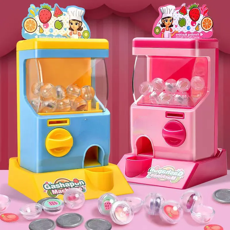 Keukens Play Food Kids Simulatie Self-service Automaat Gashapon Machine Muntautomaat Snoepspel Early Education Learning Toys Xmas Gifts 230614