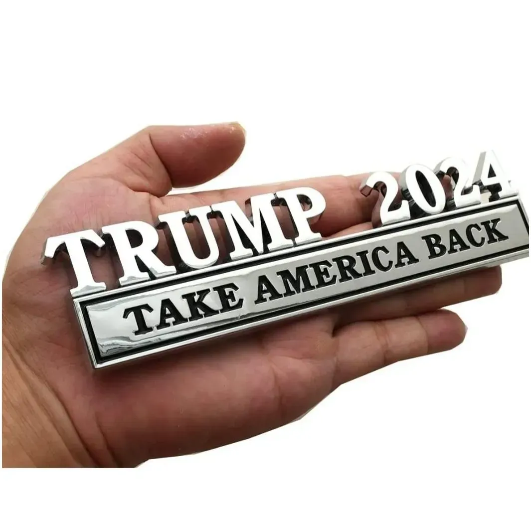 metal trump 2024 take america back car badge sticker decoration 4 colors