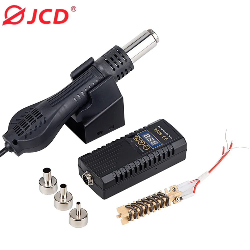 Heat Guns JCD air gun 8858 Micro Rework soldering station LED Digital Hair dryer for soldering 700W Heat Gun welding repair tools 230615