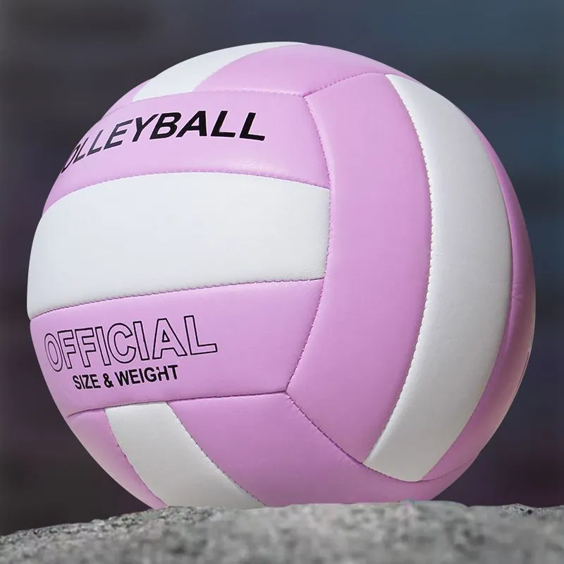 Volleyball Balls Official Size 5 Inch PVC PU Indoor Outdoor Beach Volley Ball Professional Spike Training For School Match Sports Competition Accessories Men Women High Performance Play