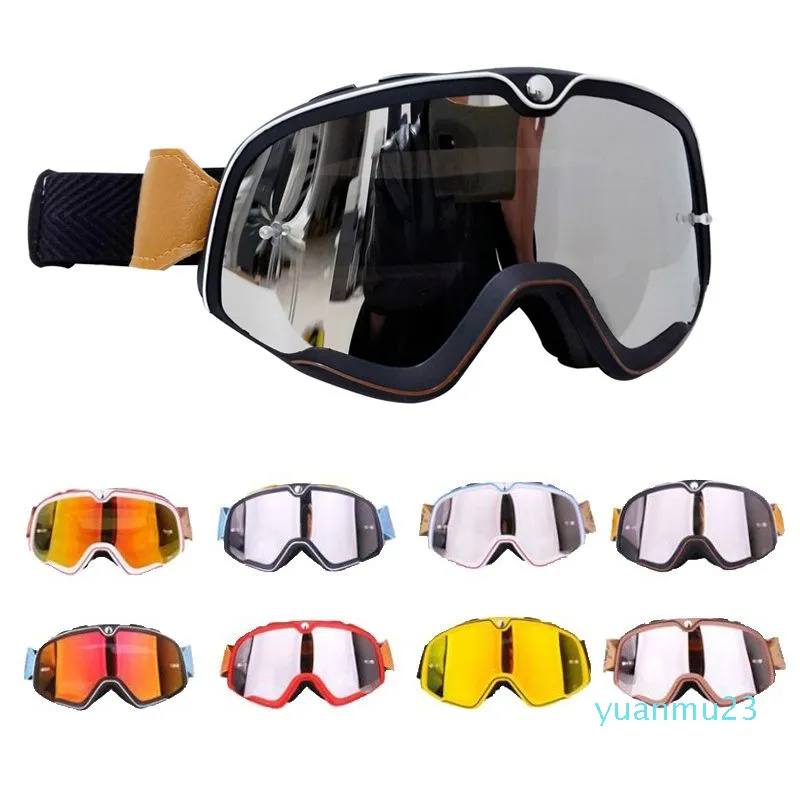 2023Retro Motocross Lunettes MX Off Road Dirt Bike Moto Casques Lunettes Ski Moto Lunettes ATV pour Motocross Lunettes