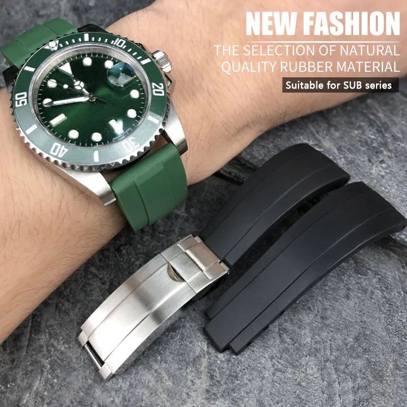 Bracelet montre caoutchouc naturel sale