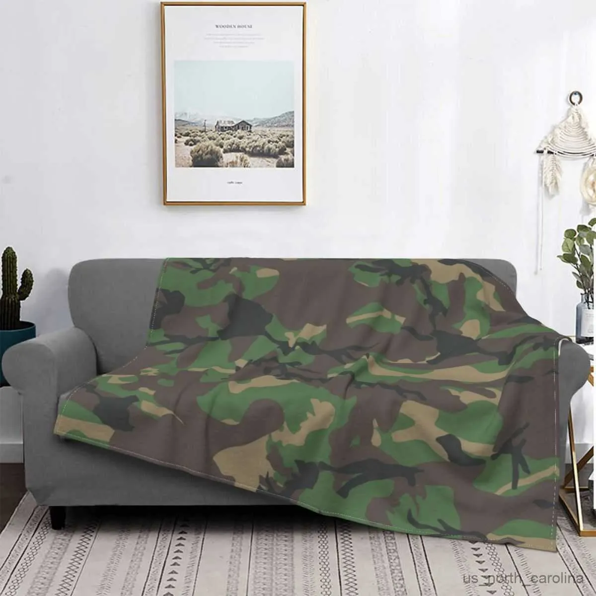 Dekens Jungle Camouflage Deken Cover Fleece Leger Militaire Camo Super Zachte Gooi Deken voor Beddengoed Bank Sprei Queen King Size R230615