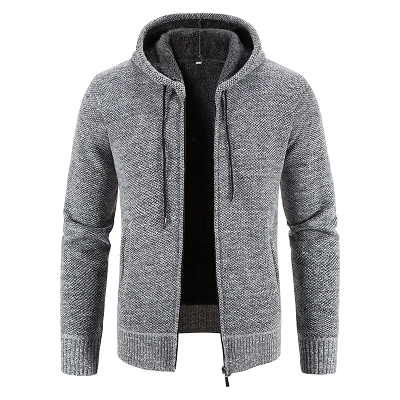 Hommes Pulls Hiver Épais Cardigan Hommes Pull Zipper À Capuche Mode Chaud Slim Fit Tricoté Mâle Polaire Hoodies Manteaux Hommes M 4XL 230615