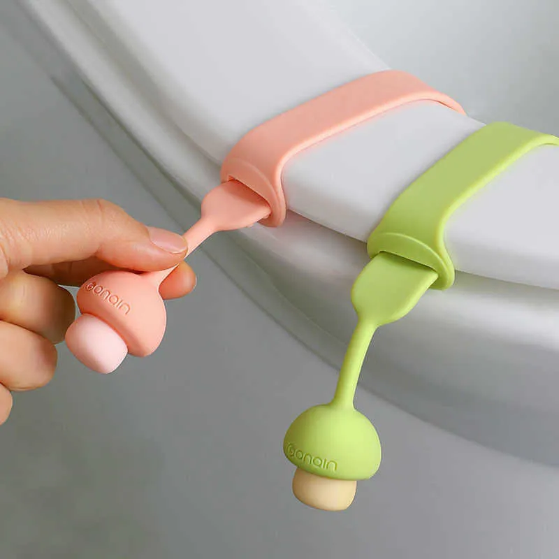 New Portable Toilet Seat Lifter Silicone Adjustable Anti-dirty Toilet Cover Handle Home Bathroom Toilet Seat Cover Accessories Tool