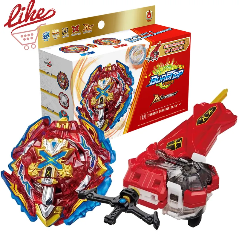 Spinning Top Laike DB B200 Xiphoid Xcalibur Dynamite Battle con forma de espada Launcher Box Set Juguetes para niños 230615