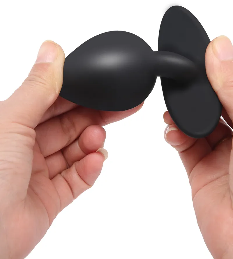 Plugue anal de silicone para usar com coração Dildo Butt Plug com bola de metal Vagina Ânus Masturbador Massagem Ponto G Bdsm Brinquedo sexual