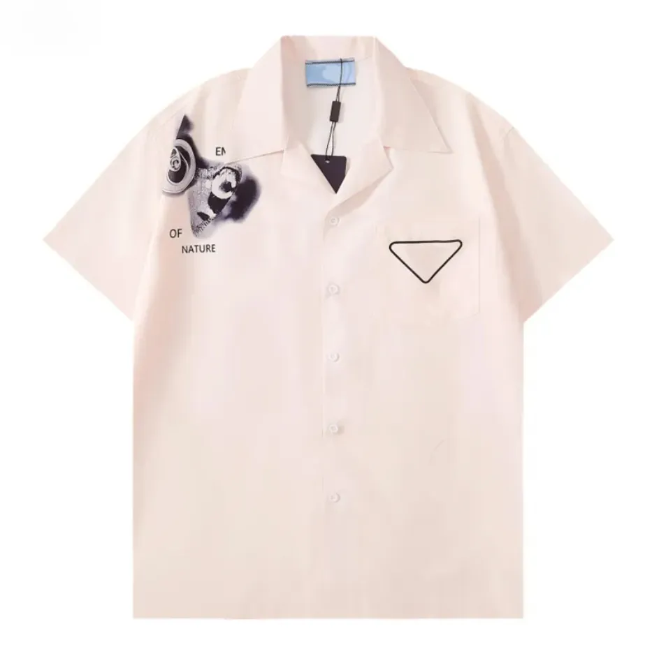 Camisa de grife masculina 2023 Camisas de botões estampadas Camisas de boliche com estampa floral do Havaí Camisas casuais masculinas de ajuste fino Vestido de manga curta havaiano Belkis Top M-3XL