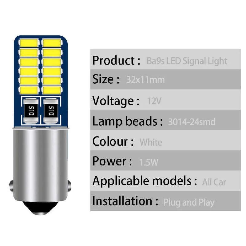 Wholesale LED Car Clearance Signal Mini Lamp Ba9s T4W H6W 24SMD Interior  Bulbs For Roof, Mirror, Reading Light, License Plate Lights From  Otolampara, $84.33