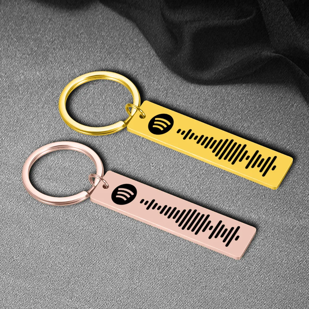 Personalized Keychain Spotify Key Rings Spotify Key Chain – Inketch