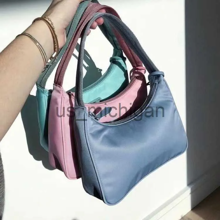 Bolsos de noche calidad de espejo 3 piezas Bolso hobo de hombro de nylon para mujer Bolso de diseñador rosa de lujo Bolso bandolera Bolsos de moda hombre duffle Saffiano hobo m J230615