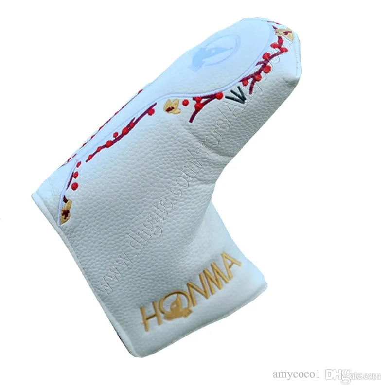 Partihandel Golf Headcover High Quality Honma Golf Putter Headcover Black Clubs Putter Head Cover Compatible med alla golfklubbar gratis frakt