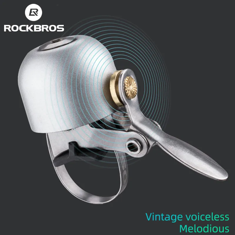 Klaxons de vélo ROCKBROS acier cuivre vtt vélo cloche ordinaire sonne clairement équitation vélo klaxon de sécurité ultra-léger cyclisme cloche vélo accessoires 230614