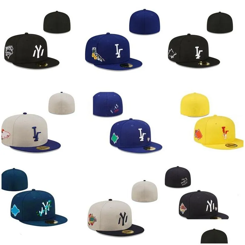 Ball Caps Wholesale Baseball Cap Team Fitted Hats For Men And Women Football Basketball Fans Snapback Hat More 1000 Mix Order Drop D Dhruk