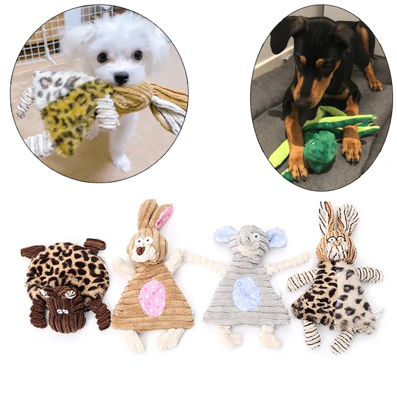 Djurform Pet Dog Chew Toys för små hundar Plush Ring Paper Squeaky Valp Cat Toy Teeth Clean Accessories Cachorro Brinquedo