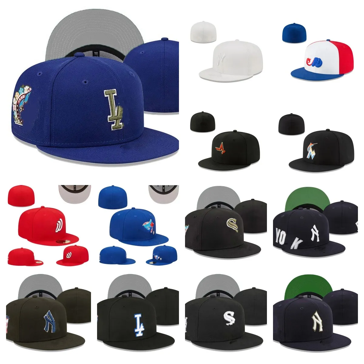 Nieuwste Getailleerde hoeden Snapbacks maten hoed All Team Logo unisex Verstelbare baskball Katoenen petten Buitensporten Borduurwerk Vissersmutsen Leren zon Designer pet