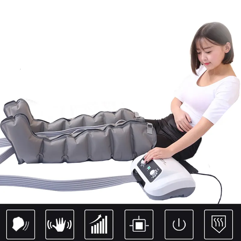 Masseurs de jambes Électrique Air Compression presoterapia Masseur de pieds Taille Jambe Bras masseur de pression d'air machines de massage lymphatique 230614