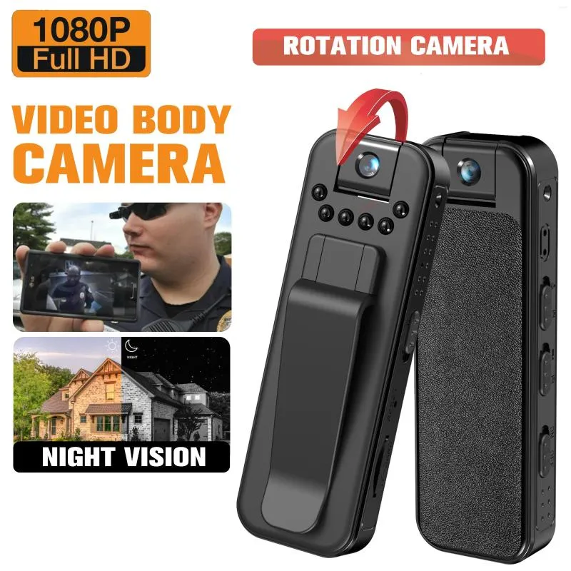 Camcorders 180° Rotate Video Camera With Night Vision 1080P HD Body Mounted Camcorder For Daily Records Home Use