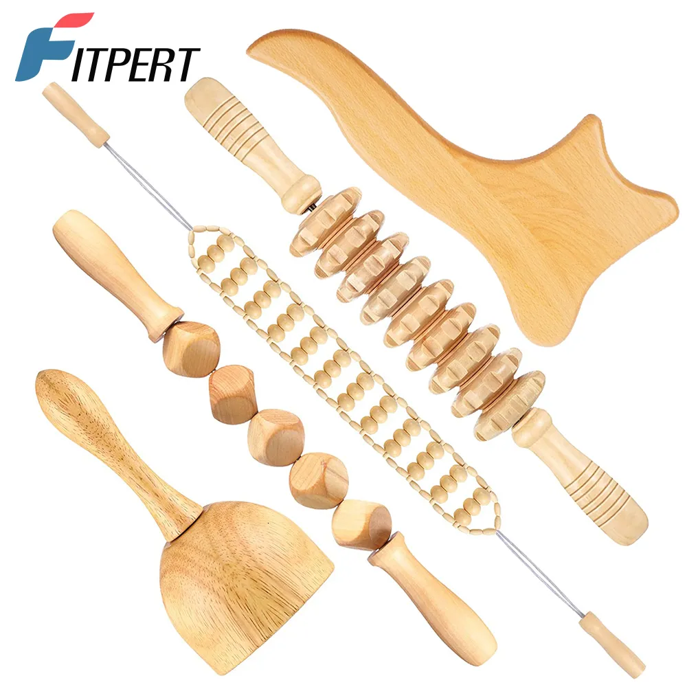 Full Body Massager Wood Therapy Massage Tools Wooden Gua Sha Anti Cellulite Massage Roller Tool Handheld Cellulite Blasters Cube Massager 230614