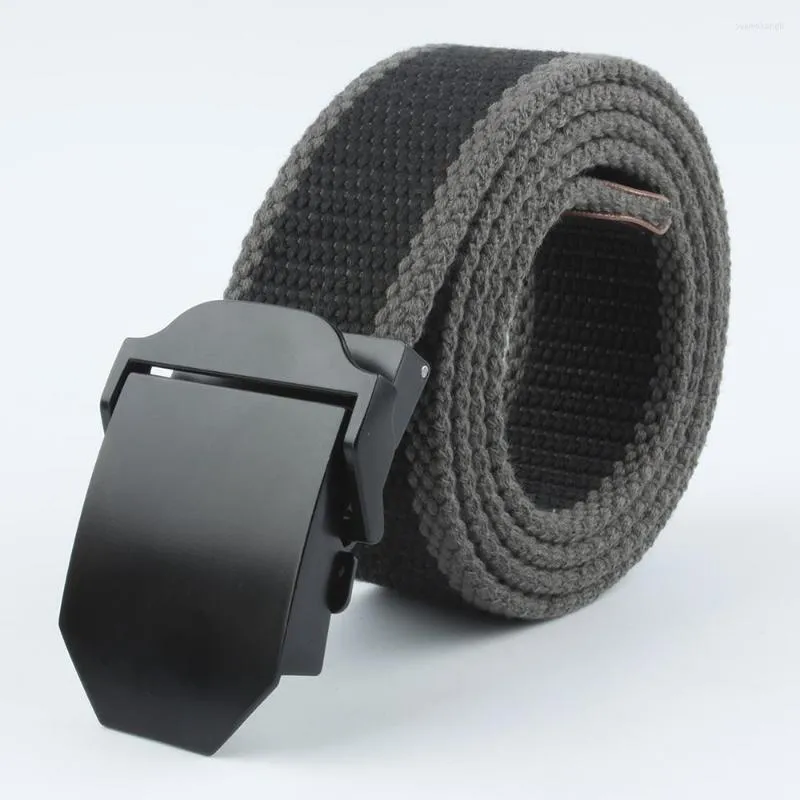 Belts All Black Lacquered Men's Canvas Belt Suitable For Training Outdoor Commuting Clothes The Quantity Can Be Customized Logo