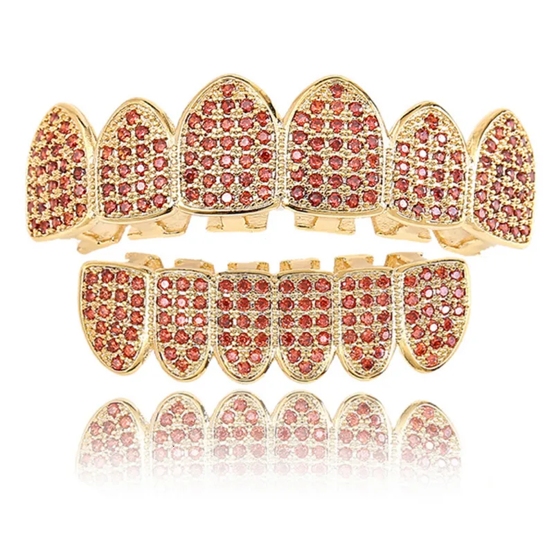 Носовые кольца срывочные оранжевые цветные кубические цирконы клыки зубы