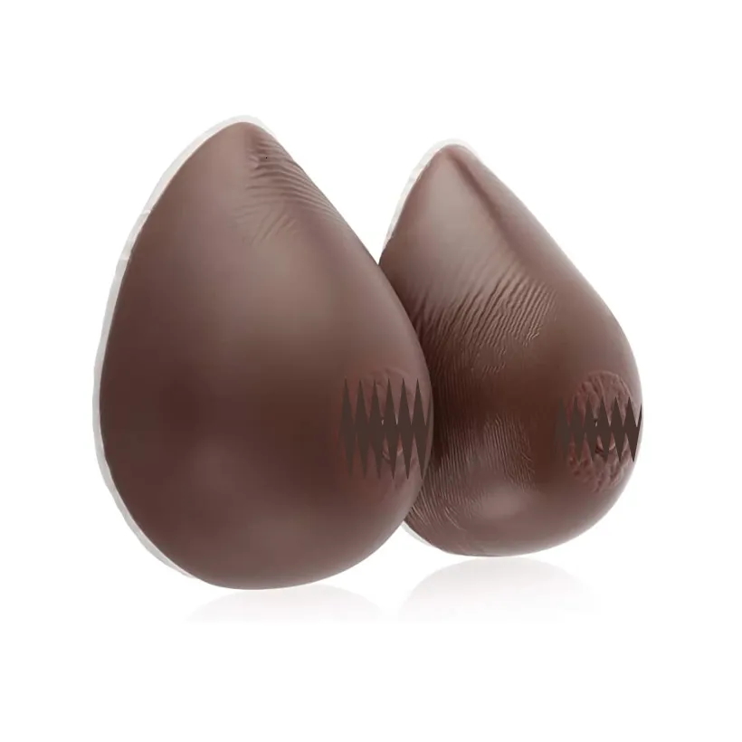 Forme mammaire en silicone noir forme de faux seins foncés pour prothèse féminine de mastectomie transgenre 230614