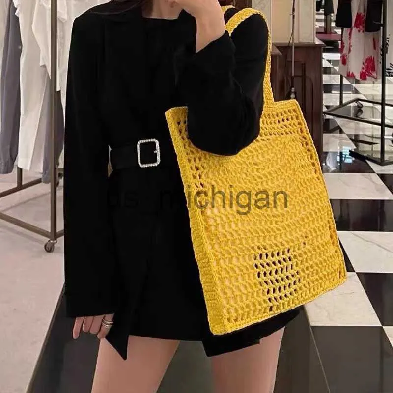 Evening Bags Classic Designer tote Luxury bag wholesale Brands Hollow Letters Straw handbags Tote Fashion Paper Woven crossbody Women Shoulder Bags Sum J230615