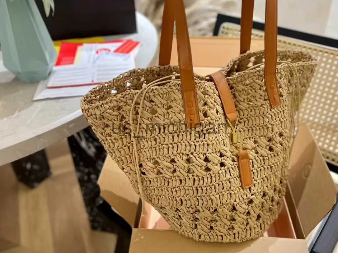 Bolsas de noite 23ylsy nova bolsa de praia casual rattan bolsa de grande capacidade designer bolsas de tecido de vime bolsas femininas verãopraia bali senhora viagem bolsa grande cesta j230615