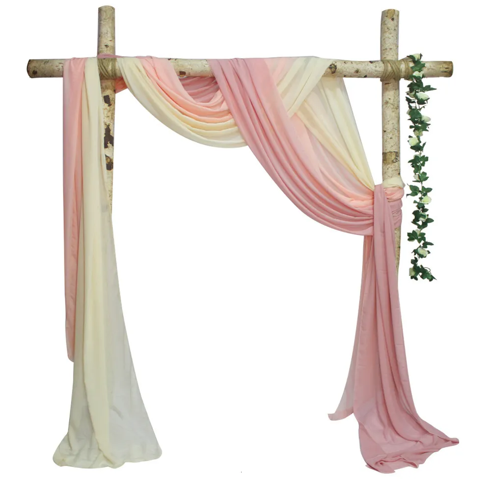 Andere Evenementen Feestartikelen 6 Meter Bruiloft Boog Drape Stof Doorschijnende Chiffon Tule Gordijn Draperende Achtergrond Feestartikelen Huis Draperie Ceremonie Decoratie 230614