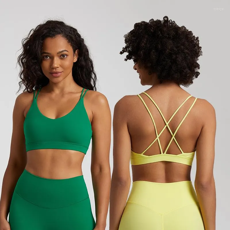 Womens Low Support Criss Cross Back Yoga Sports Bra With Double Straps And Push  Up Crop Sports Bra Tank For Fitness And Workouts From Yyangzi, $16.04