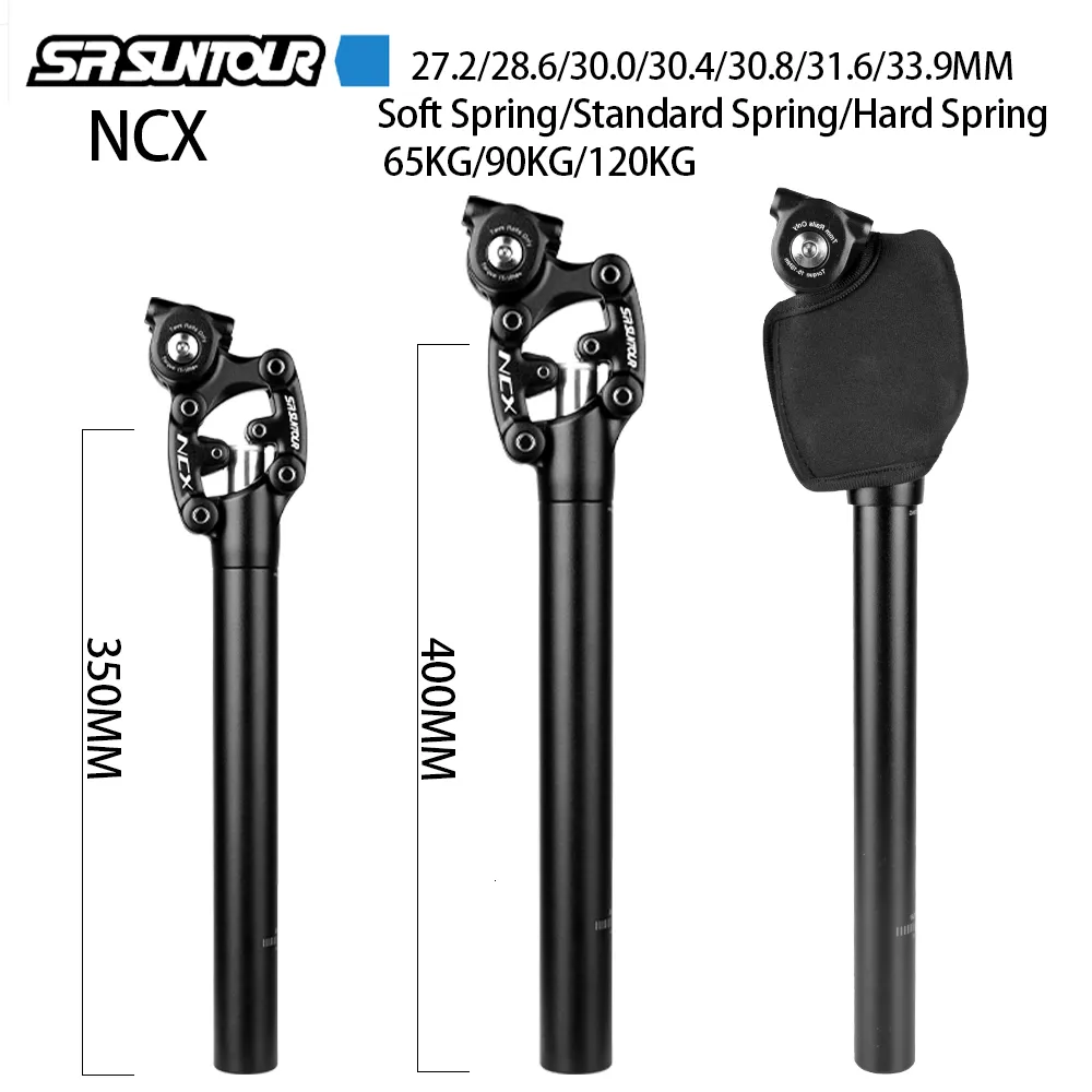 バイクステムSR SUNTOUR NCX自転車ショックアブソーバーシートポスト272 286 300 304 308 316 339mm 350mm 400mmマウンテンシートチューブ230614