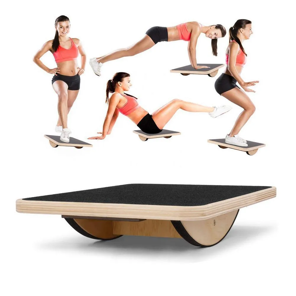 Yoga Blocks Yes4All Wooden Wobble Balance Board Core - Main Image